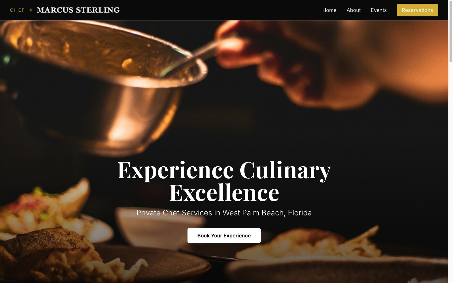 Chef Marcus Sterling fine dining